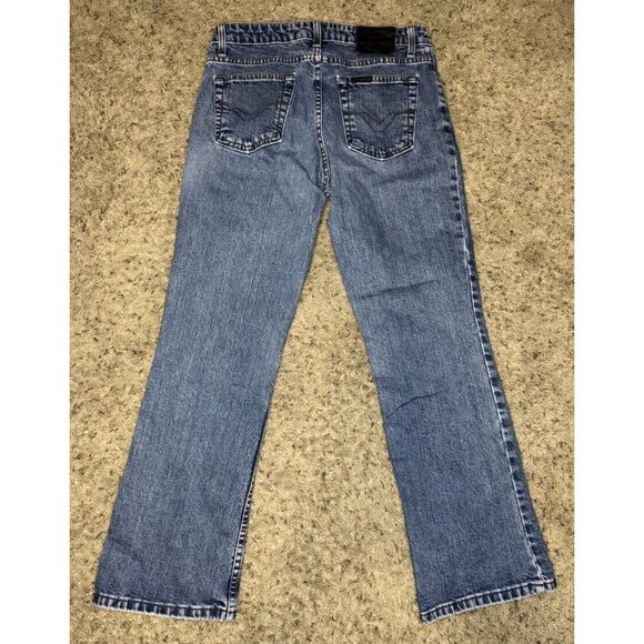 Vintage HARLEY DAVIDSON Womens Relaxed Bootcut Mid Rise Jeans Sz 6P 30x28 Y2k - Picture 2 of 12
